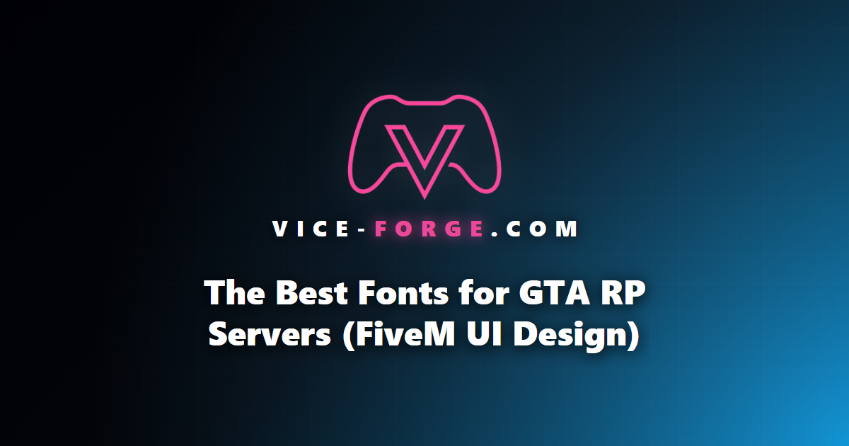 The Best Fonts for GTA RP Servers (FiveM UI Design)