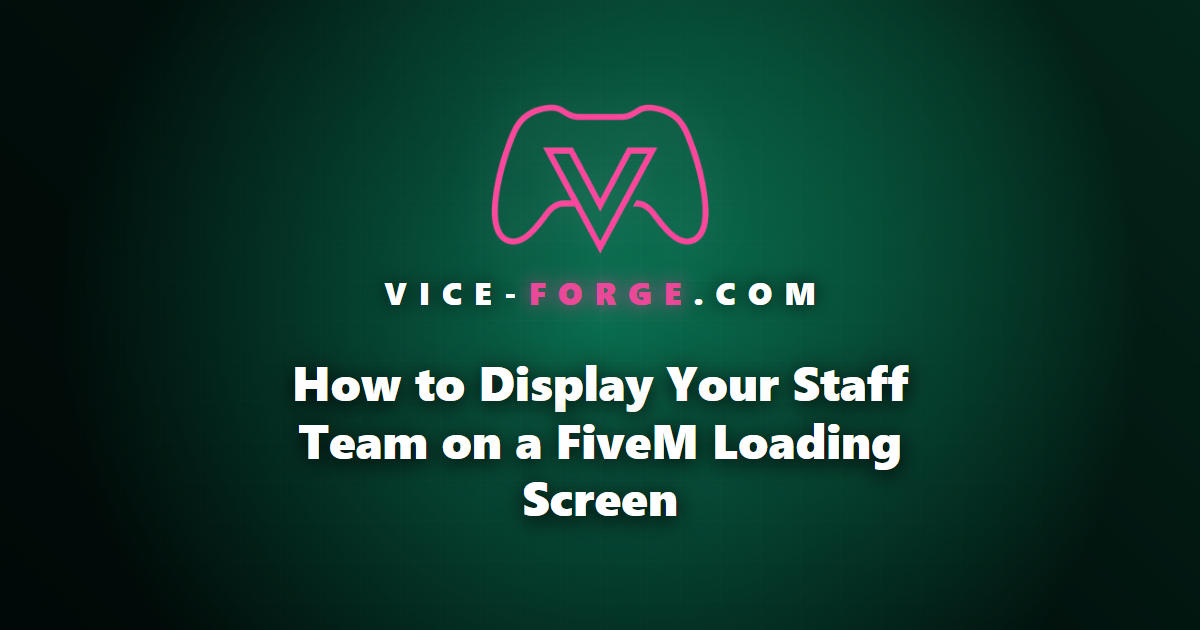 How to Display Your Staff Team on a FiveM Loading Screen